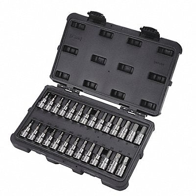 WESTWARD 54TL64 Socket Bit Set 3/8 in Drive Size 27 Pcs