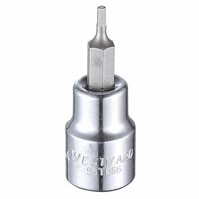 WESTWARD 54TL66 Socket Bit Steel 3/8 in TpSz 5/64 in
