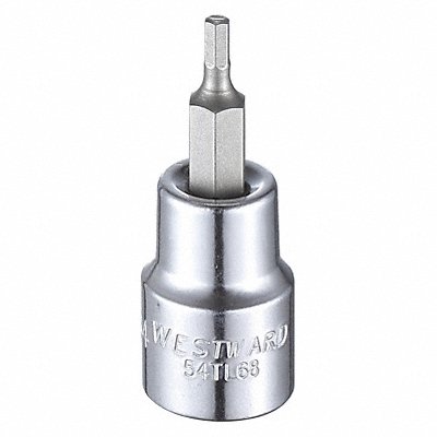 WESTWARD 54TL68 Socket Bit Steel 3/8 in TpSz 7/64 in