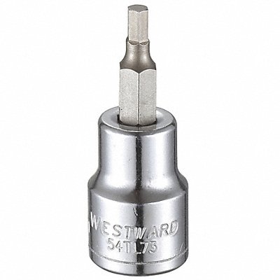 WESTWARD 54TL73 Socket Bit Steel 3/8 in TpSz 3.5 mm