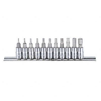 WESTWARD 54TL79 SocketBt St Stl StSz 1/4 in DrSz 1/4 in