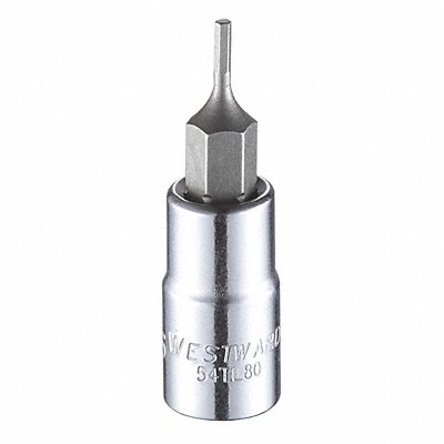WESTWARD 54TL80 Socket Bit Steel 1/4 in TpSz 1/16 in