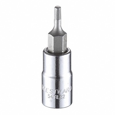WESTWARD 54TL82 Socket Bit Steel 1/4 in TpSz 3/32 in