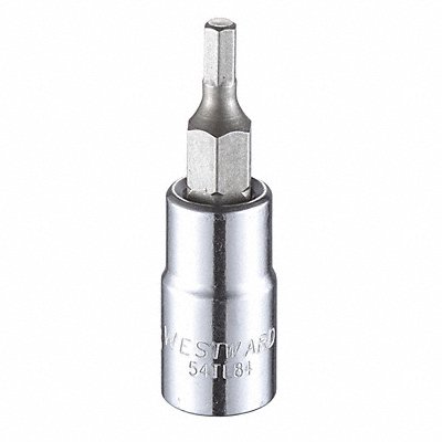 WESTWARD 54TL84 Socket Bit Steel 1/4 in TpSz 1/8 in