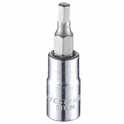 WESTWARD 54TL86 Socket Bit Steel 1/4 in TpSz 5/32 in