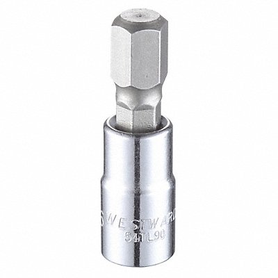WESTWARD 54TL90 Socket Bit Steel 1/4 in TpSz 5/16 in
