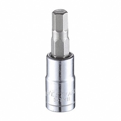 WESTWARD 54TM11 Socket Bit Steel 1/4 in TpSz 5.5 mm