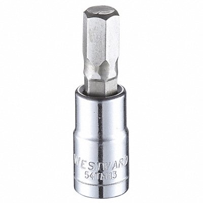 WESTWARD 54TM13 Socket Bit Steel 1/4 in TpSz 7 mm