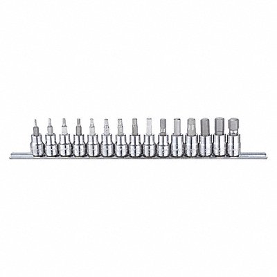 WESTWARD 54TM33 SocketBt St Stl StSz 3/8 in DrSz 3/8 in