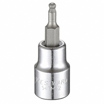 WESTWARD 54TM42 Socket Bit Steel 3/8 in TpSz 1/8 in