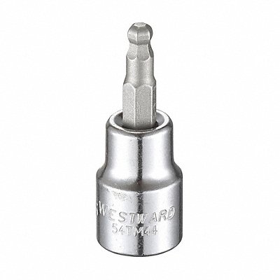 WESTWARD 54TM44 Socket Bit Steel 3/8 in TpSz 3/16 in
