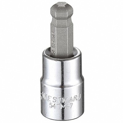 WESTWARD 54TM47 Socket Bit Steel 3/8 in TpSz 5/16 in
