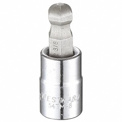 WESTWARD 54TM48 Socket Bit Steel 3/8 in TpSz 3/8 in
