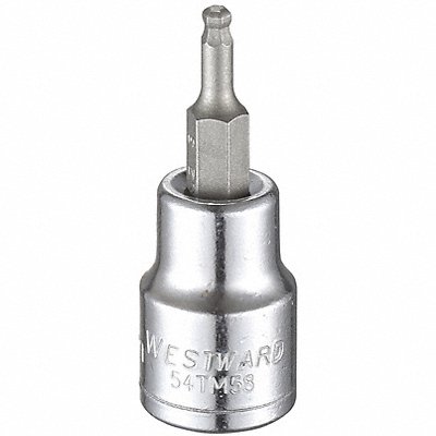 WESTWARD 54TM58 Socket Bit Steel 3/8 in TpSz 3 mm