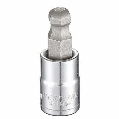 WESTWARD 54TM64 Socket Bit Steel 3/8 in TpSz 9 mm