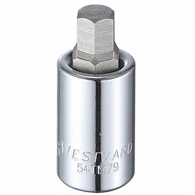 WESTWARD 54TM79 Socket Bit Steel 1/2 in TpSz 7/16 in