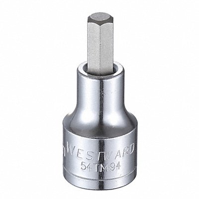WESTWARD 54TM94 Socket Bit Steel 1/2 in TpSz 8 mm
