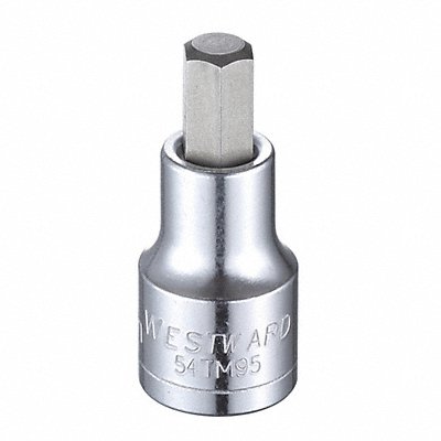 WESTWARD 54TM95 Socket Bit Steel 1/2 in TpSz 10 mm
