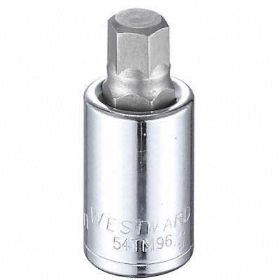 WESTWARD 54TM96 Socket Bit Steel 1/2 in TpSz 12 mm