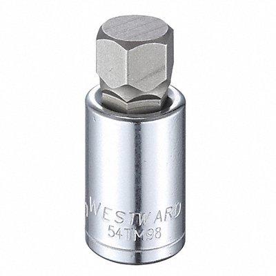 WESTWARD 54TM98 Socket Bit Steel 1/2 in TpSz 17 mm