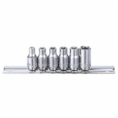 WESTWARD 54TN25 SocketBt St Stl StSz 1/4 in DrSz 1/4 in