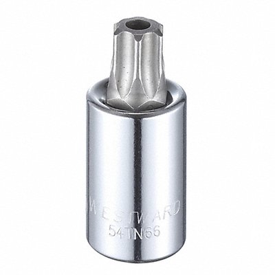WESTWARD 54TN66 Socket Bit Steel 1/2 in TpSz T60