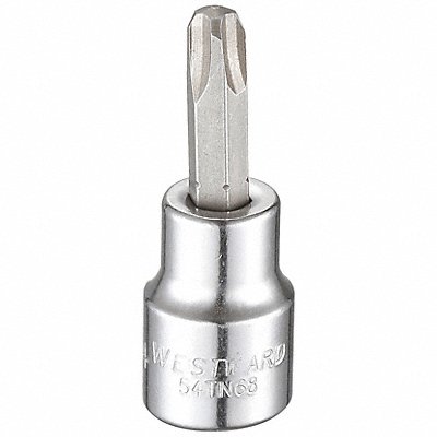 WESTWARD 54TN68 Socket Bit Steel 3/8 in TpSz PH4