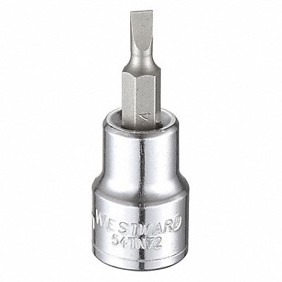 WESTWARD 54TN72 Socket Bit Steel 3/8 in TpSz 4 mm