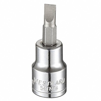 WESTWARD 54TN74 Socket Bit Steel 3/8 in TpSz 6 mm