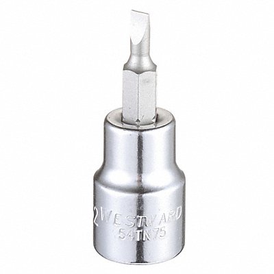 WESTWARD 54TN75 Socket Bit Steel 3/8 in TpSz 5/32 in