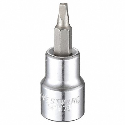 WESTWARD 54TN76 Socket Bit Steel 3/8 in TpSz R2
