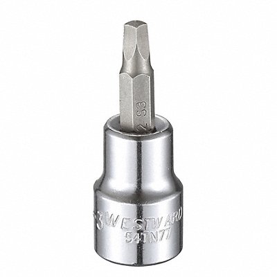 WESTWARD 54TN77 Socket Bit Steel 3/8 in TpSz R3