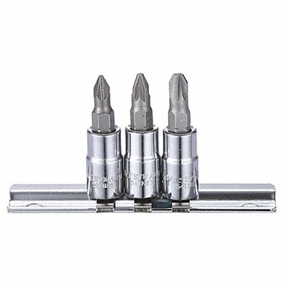 WESTWARD 54TN85 SocketBt St Stl StSz 1/4 in DrSz 1/4 in