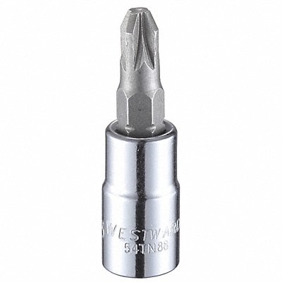 WESTWARD 54TN88 Socket Bit Steel 1/4 in TpSz #3