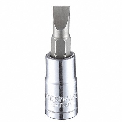 WESTWARD 54TN93 Socket Bit Steel 1/4 in TpSz 6 mm