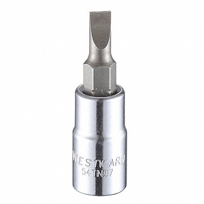 WESTWARD 54TN97 Socket Bit Steel 1/4 in TpSz 3/16 in