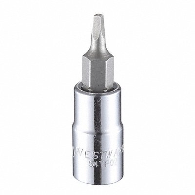 WESTWARD 54TP02 Socket Bit Steel 1/4 in TpSz R0