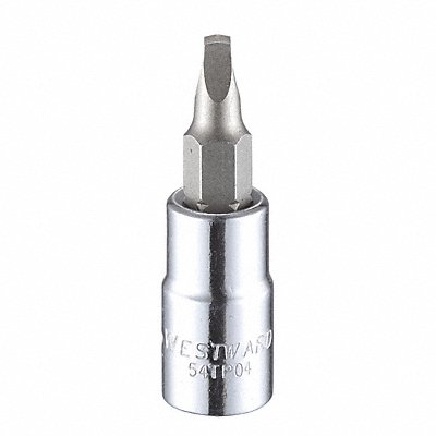 WESTWARD 54TP04 Socket Bit Steel 1/4 in TpSz R2