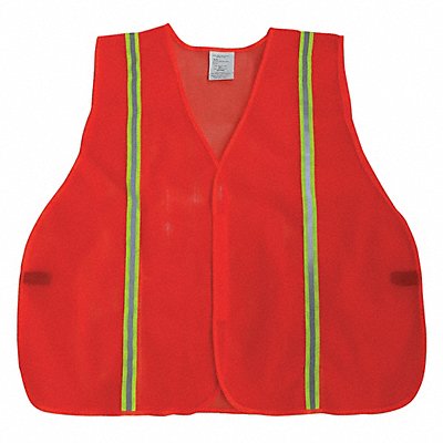 CONDOR 54VH93 J6025 Back Stp Vest Unrated Orange/Red 3XL