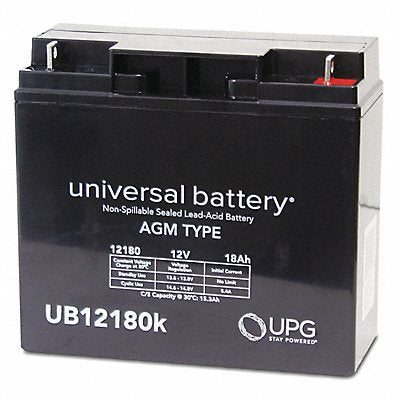 GRAINGER D5745 Sealed Lead Acid Battery 12VDC 6.60 H