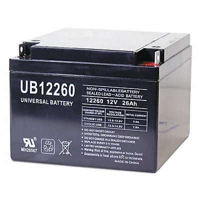 GRAINGER D5747 Sealed Lead Acid Battery 12VDC 5.04 H
