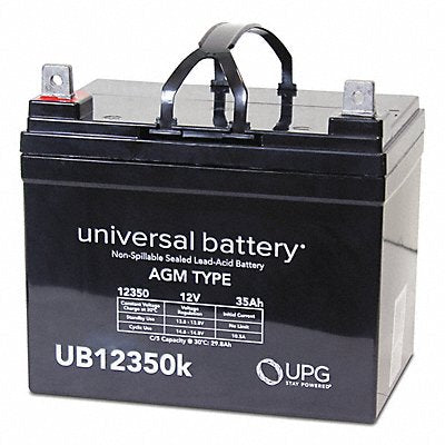 GRAINGER D5722 Sealed Lead Acid Battery 12VDC 6.26 H