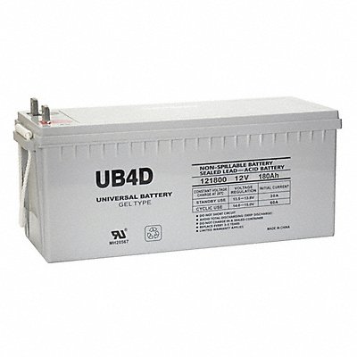 GRAINGER 40701 Sealed Lead Acid Battery 12VDC 8.43 H