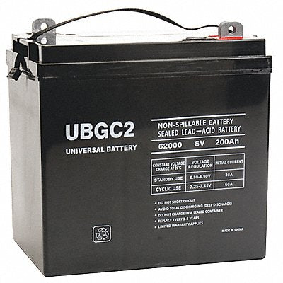 GRAINGER 45966 Sealed Lead Acid Battery 6VDC 9.72 H