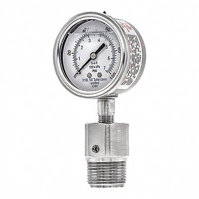 PIC GAUGES 301L254E5JJJA00 K4226 Pressure Gauge Nominal 2-1/2 Dial