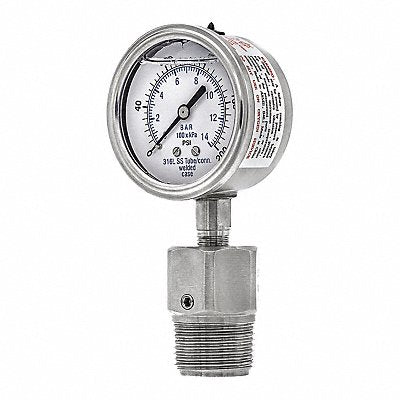 PIC GAUGES 301L254G5JJJA00 K4226 Pressure Gauge Nominal 2-1/2 Dial