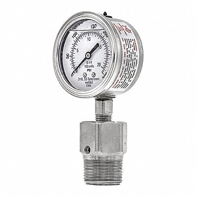 PIC GAUGES 301L254H5JJJA00 K4226 Pressure Gauge Nominal 2-1/2 Dial
