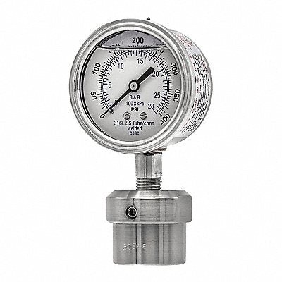 PIC GAUGES 301L254I0JJJ100 K4224 Pressure Gauge Nominal 2-1/2 Dial
