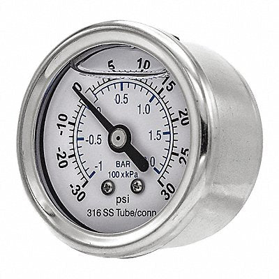 PIC GAUGES PRO302L158CC01 Compound Gauge Nominal 1-1/2 Dial