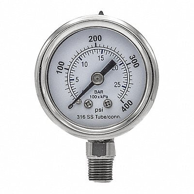 PIC GAUGES PRO301D158I01 Pressure Gauge Nominal 1-1/2 Dial